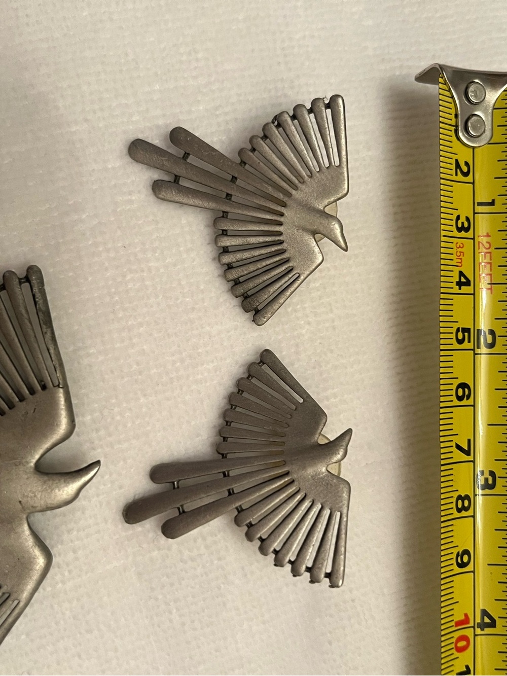 Vintage 1988 Phoenix Thunderbird Silver-Tone Brooch Set signed JJ Jonette - Picture 10 of 10